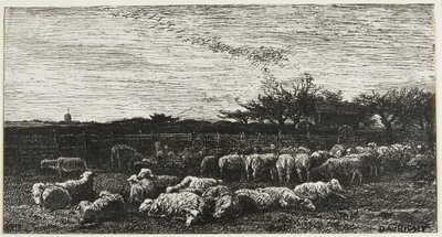 Le Grand Parc a Moutons by Charles Francois Daubigny